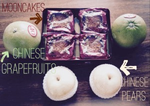 Moon Festival Fruits and Mooncakes